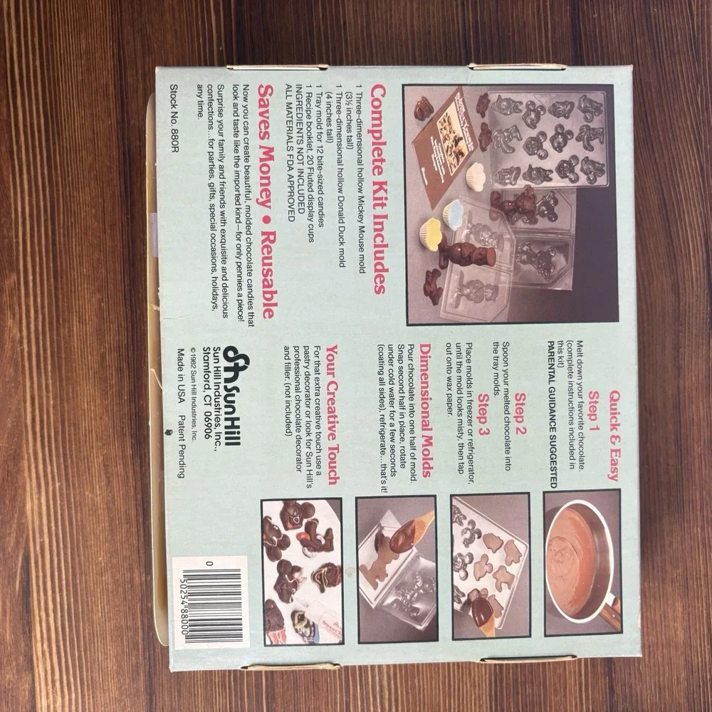 Vintage 1982 Disney Sweet Treats Candy Mold Kit Sun Hill Mickey Donald Complete